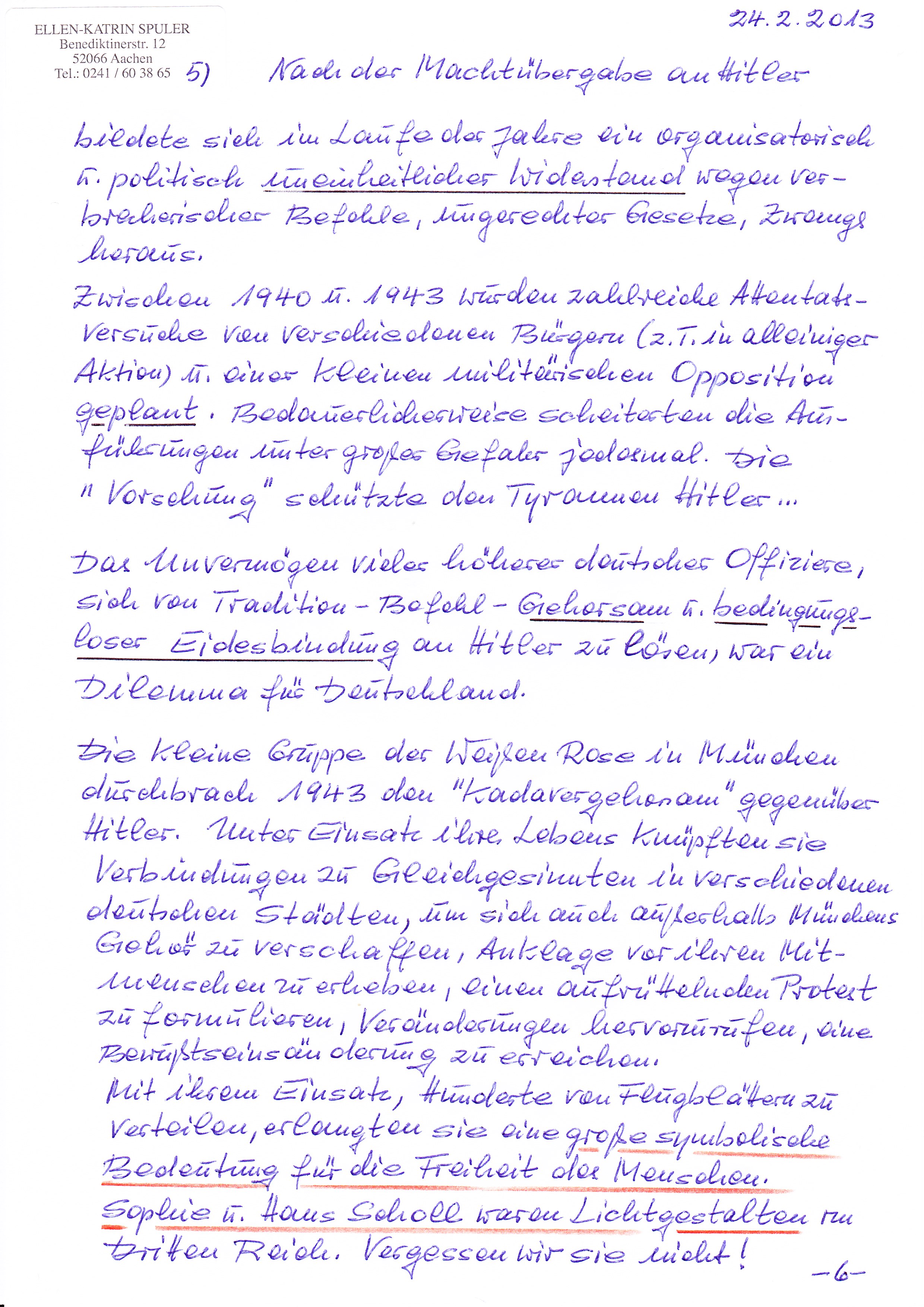 Brief schreiben persönlichen Das müssen